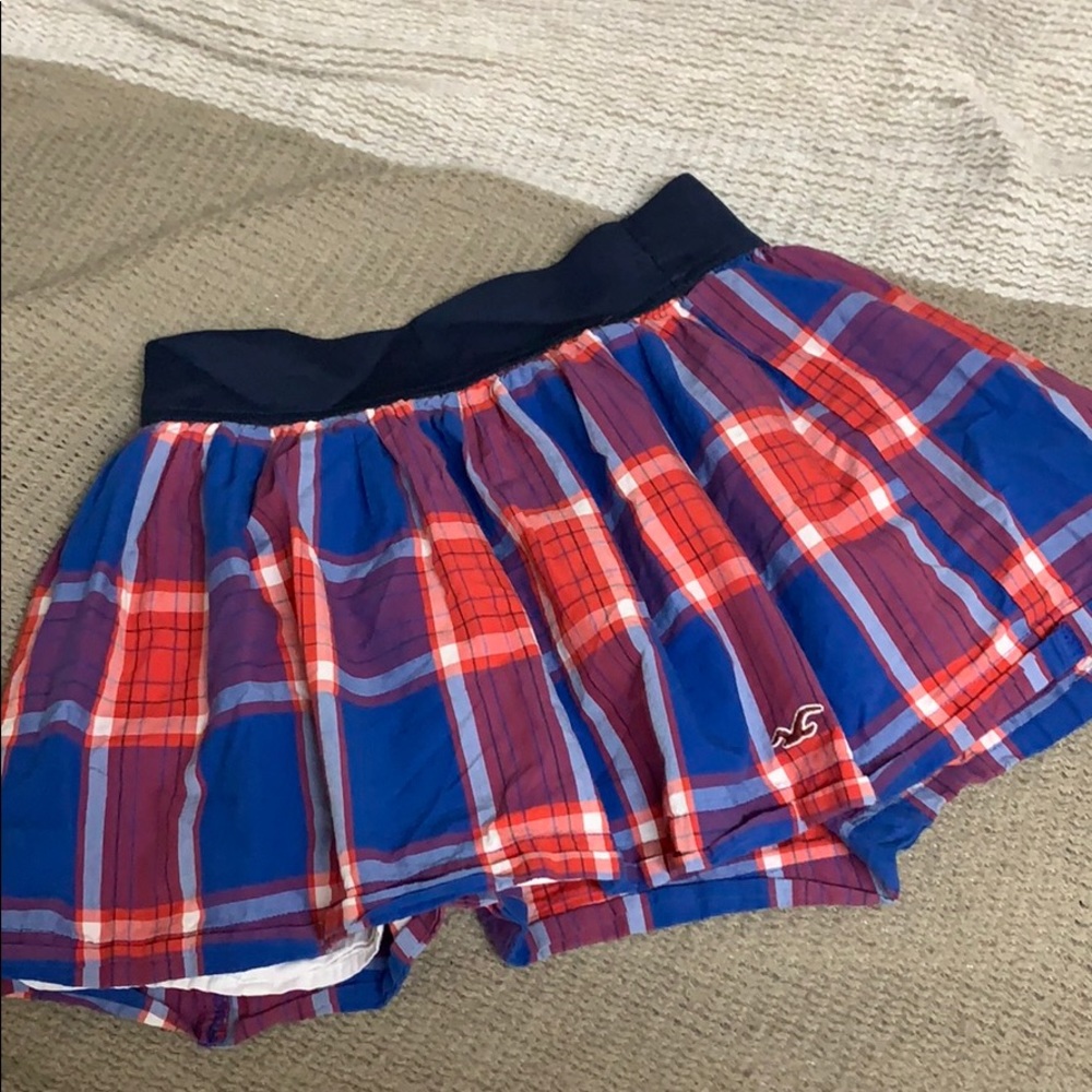 Hollister plaid mini skirt